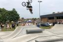 Impressive - A BMX biker pulls off an impressive jump at Harwich's Skate Park Jam