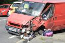 Scene - the aftermath of the crash in Lexden Road, Colchester