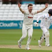 Out - Essex bowler Sam Cook celebrates a wicket    Picture: GAVIN ELLIS