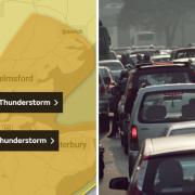 National Highways warns of delays in Essex as thunderstorms and heavy rain hit (Met Office / Canva)