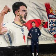 England World cup star Declan Rice visist Essex to see mural in his honour