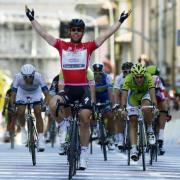 What we want to see - Cavendish holds his arms aloft after a sprint victory