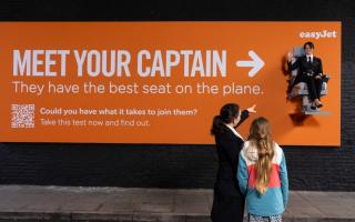 easyJet has launched the campaign by also ‘piloting’ a talking billboard which  features a real-life easyJet pilot strapped to a billboard in Central London on April 3.