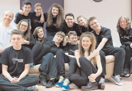 THEATRE – Young actors from Tomorrow’s Talent, in
Danbury, hope to win a place on stage at the National Theatre
with their play Hospital Food Photo by Louise Freeland