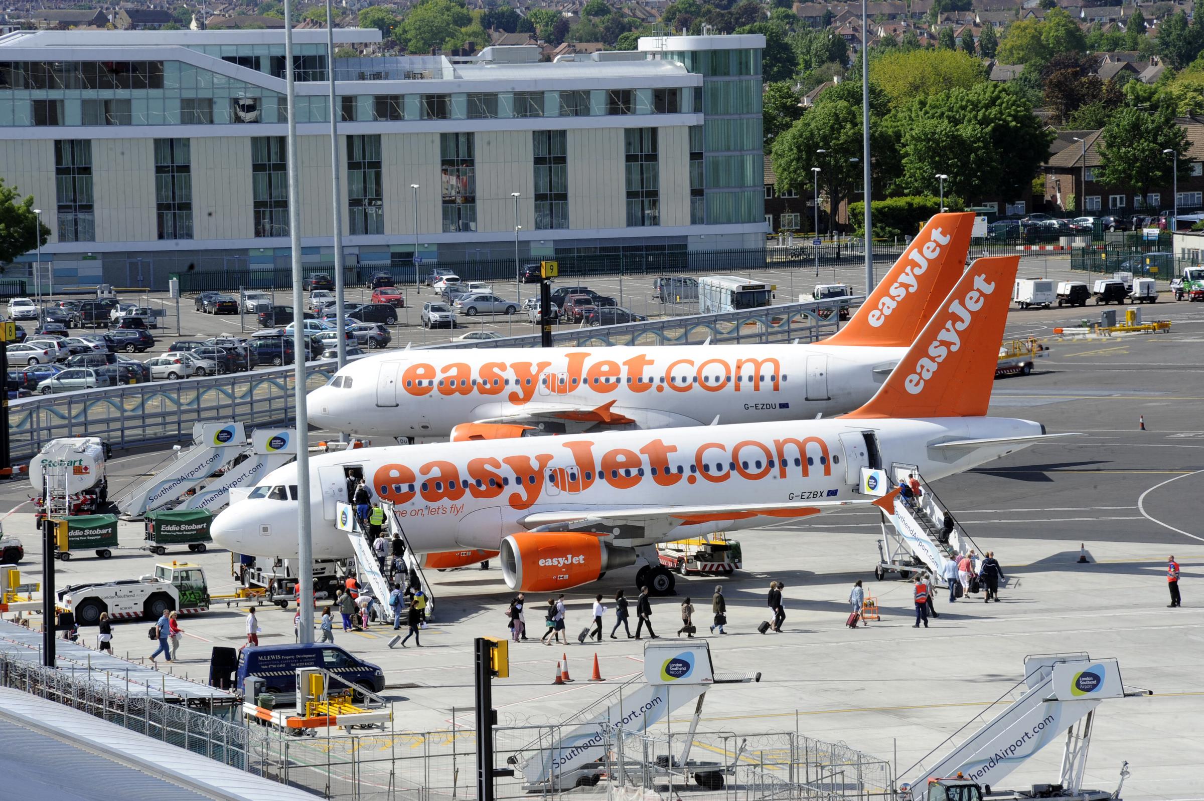 General views from the control tower, passingers boarding EasyJet.Southend Airport terminal. Behind the scenes at new terminal and announcement from Thomson and First Choice..Pictures: AL UNDERWOOD.Date 4/06/13 Copyright Echo/ Newsquest 01268 469390.