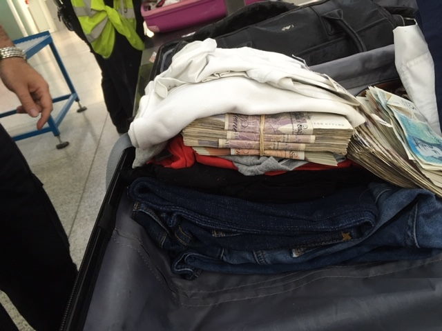 Money in Abdul Hamid suitcase