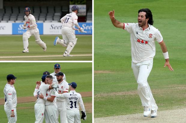 Frustrated - Shane Snater celebrates a wicket but Essex had to settle for a home draw against Nottinghamshire      Pictures: GAVIN ELLIS
