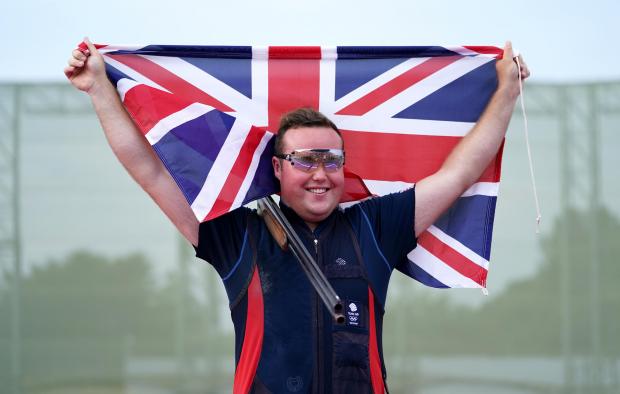 Chelmsford Weekly News: Great Britain's Matthew Coward-Holley celebrates after winning a bronze medal. Picture: PA 