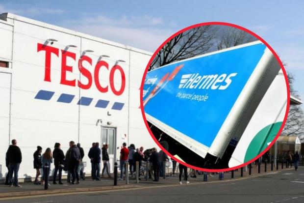 Hermes has announced a new partnership with UK supermarket Tesco