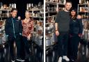 Denise van Outen and Harry Judd with their chef partners. Picture: ITV