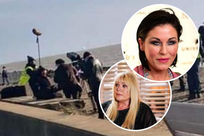 Soap stars spotted shooting scenes for new episodes on village seafront