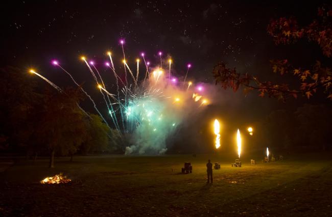 Watch: Fireworks display goes off with a bang as rockets explode in the sky
