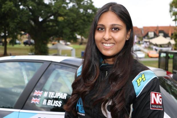 Chelmsford Weekly News: Nabila Tejpar is pictured with her rally car at the Warren Classic and Super Car Show, near Maldon. Picture: VisitEssex/BigWavePR