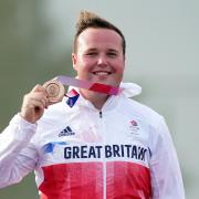 Matt Coward-Holley with his medal in Tokyo. Picture: PA