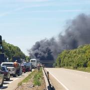 Tractor Fire on A12 (CREDIT: @richardcanoe)